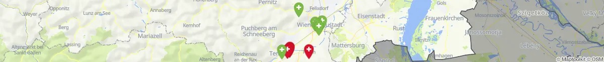 Map view for Pharmacies emergency services nearby Natschbach-Loipersbach (Neunkirchen, Niederösterreich)